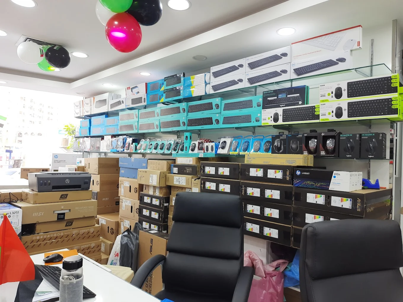 Computer accessories at Golden Core Computers — keyboards, mice, Logitech, HP products in stock